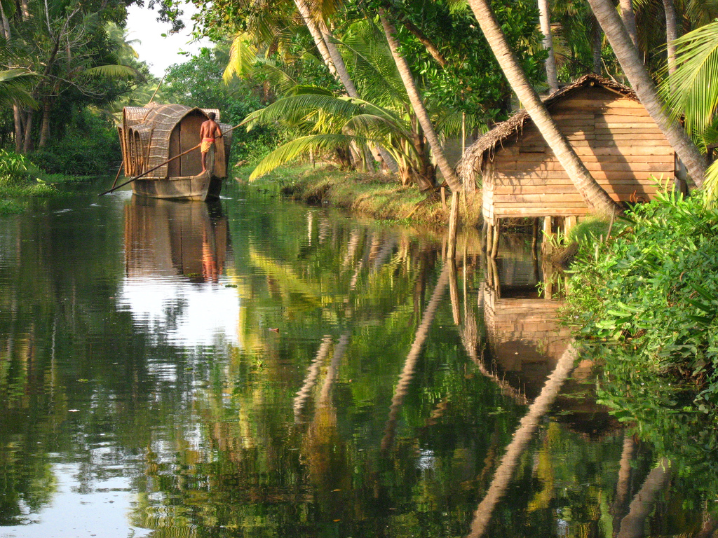 Übernachtung auf einem Hausboot in Kerala