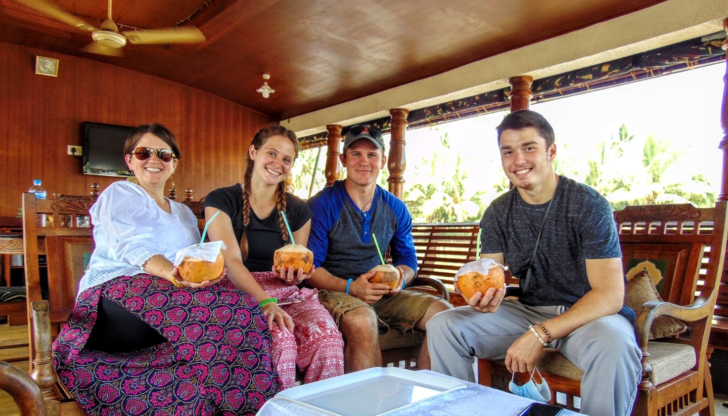 Staying at houseboat on Kerala backwaters