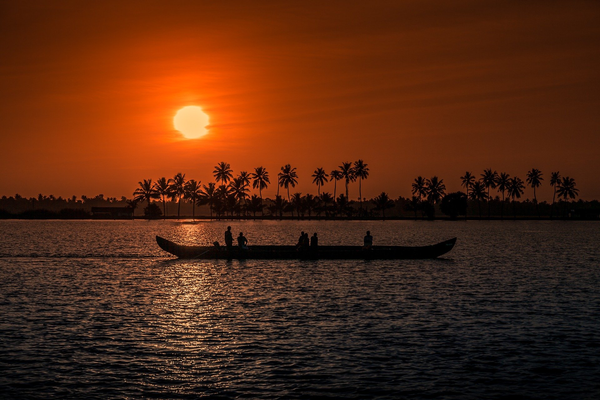 houseboat in the backwaters of alleppey