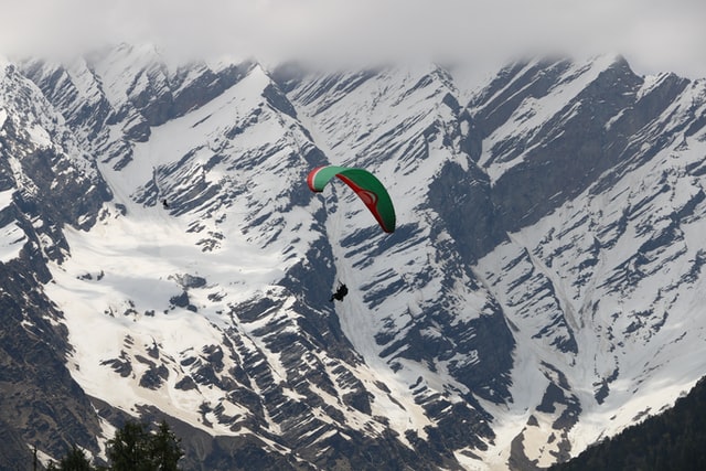 paragliding at Solang valley