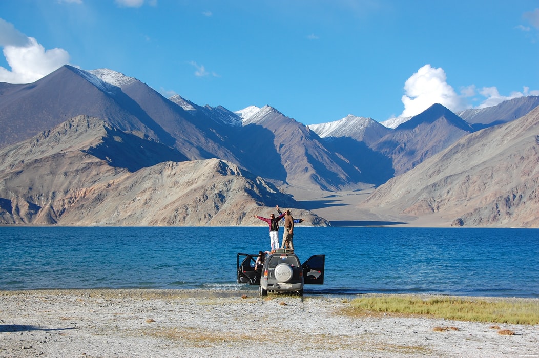 Pangong tso or Pangong lake.