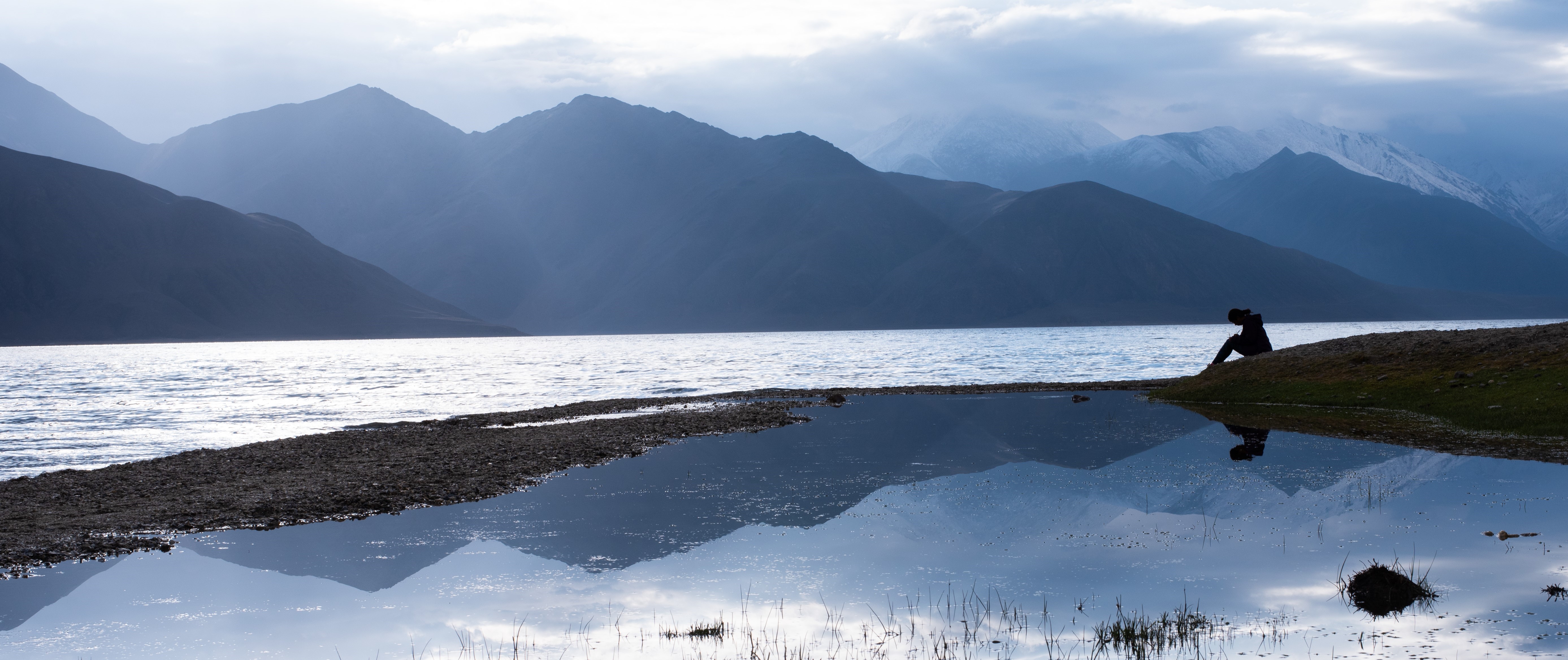 Lake Pangong Tso, Ladakh, in june